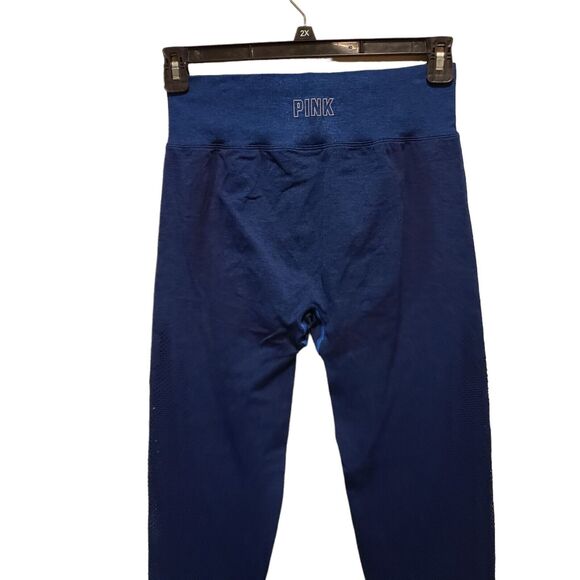 Pink Active Leggings Womens Large Blue Jogger Pink Hit on Back Athleisure - Picture 8 of 10